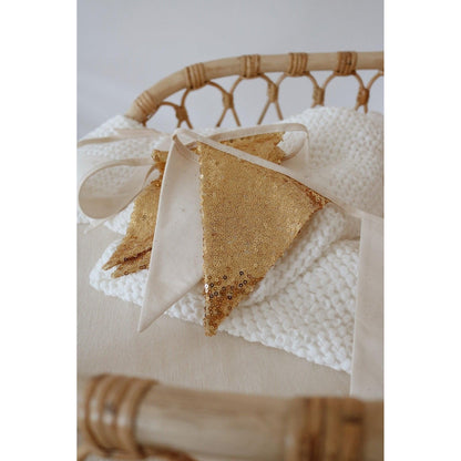 Sequin Garland - Gold and Beige