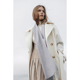 Natural Baby Alpaca Wool Scarf – Exclusive Fishbone