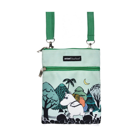 Moomintroll Adventuring Neck/Passport Bag - Green