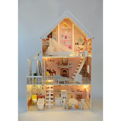 Wooden Dollhouse Liselle with LED Lights