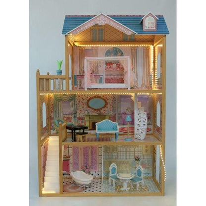 Wooden Dollhouse Emily with LED Lights