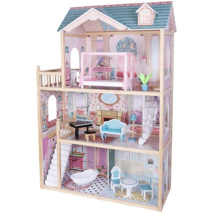 Wooden Dollhouse Emily with LED Lights