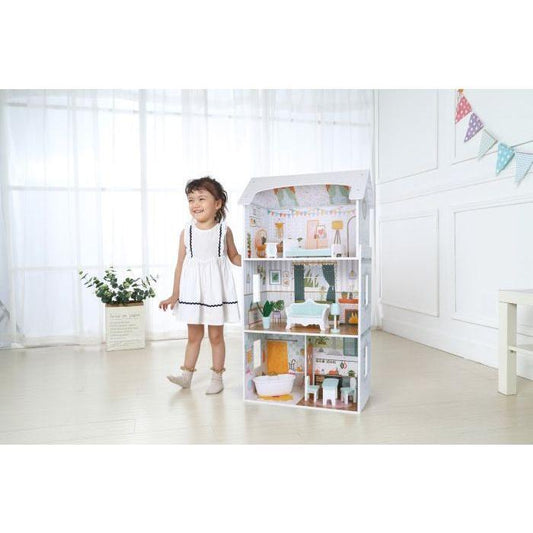 Wooden Dollhouse Luna with LED Lights