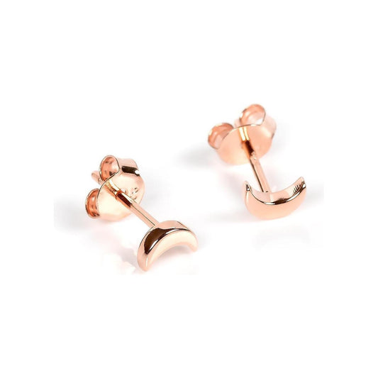 Half Moon Earrings - Rose Gold and Silver