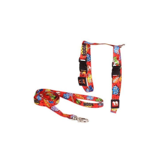 Harness And Leash Set for Cat - Red Graffiti