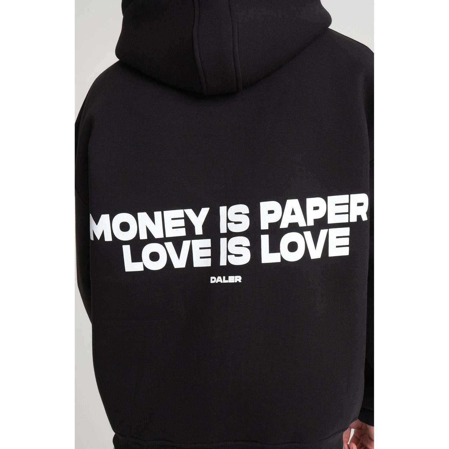 Heavyweight Zipper Hoodie - Money is Paper, Love is Love