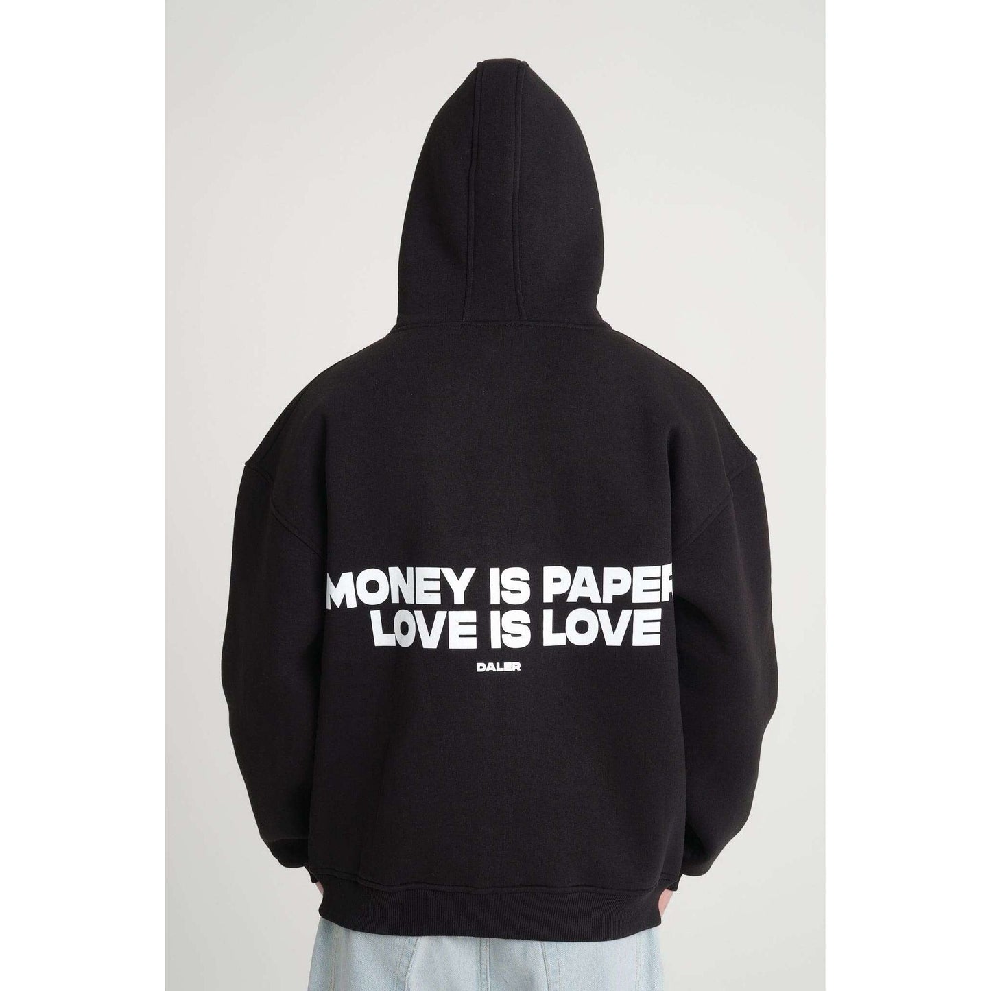 Heavyweight Zipper Hoodie - Money is Paper, Love is Love
