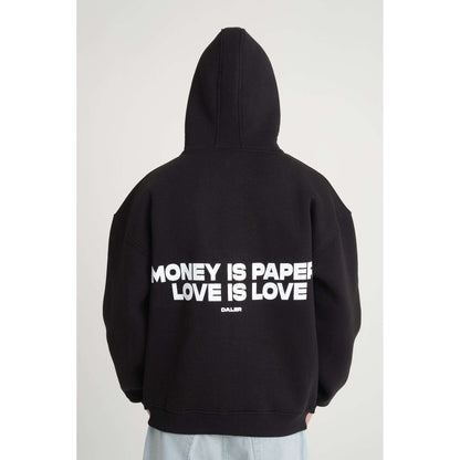 Heavyweight Zipper Hoodie - Money is Paper, Love is Love