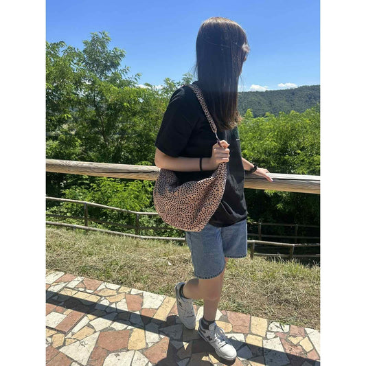 Hobo Bag - Cream and Dots