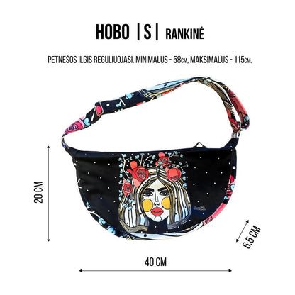 Hobo Bag Heart - Black