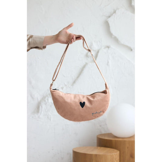 Hobo Bag Heart - Cream