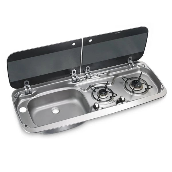 HSG 2370 L, liesi ja pesuallasyhdistelmä lasikannella, 900 x 370 mm | 9103301738 |  | Kotikauppa | Dometic