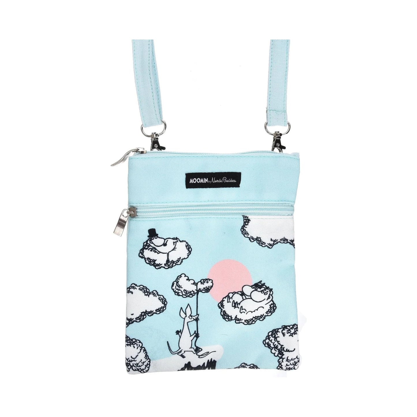 Moomins Up In The Clouds Passport/Neck Bag - Turquoise