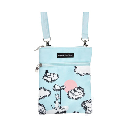 Moomins Up In The Clouds Passport/Neck Bag - Turquoise