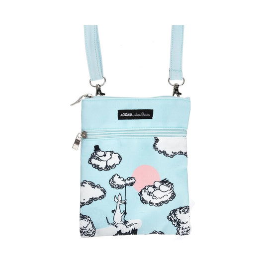 Moomins Up In The Clouds Passport/Neck Bag - Turquoise