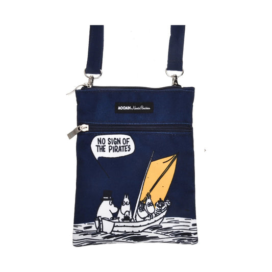 Moomins At The Sea Neck/Passport Bag - Navy Blue