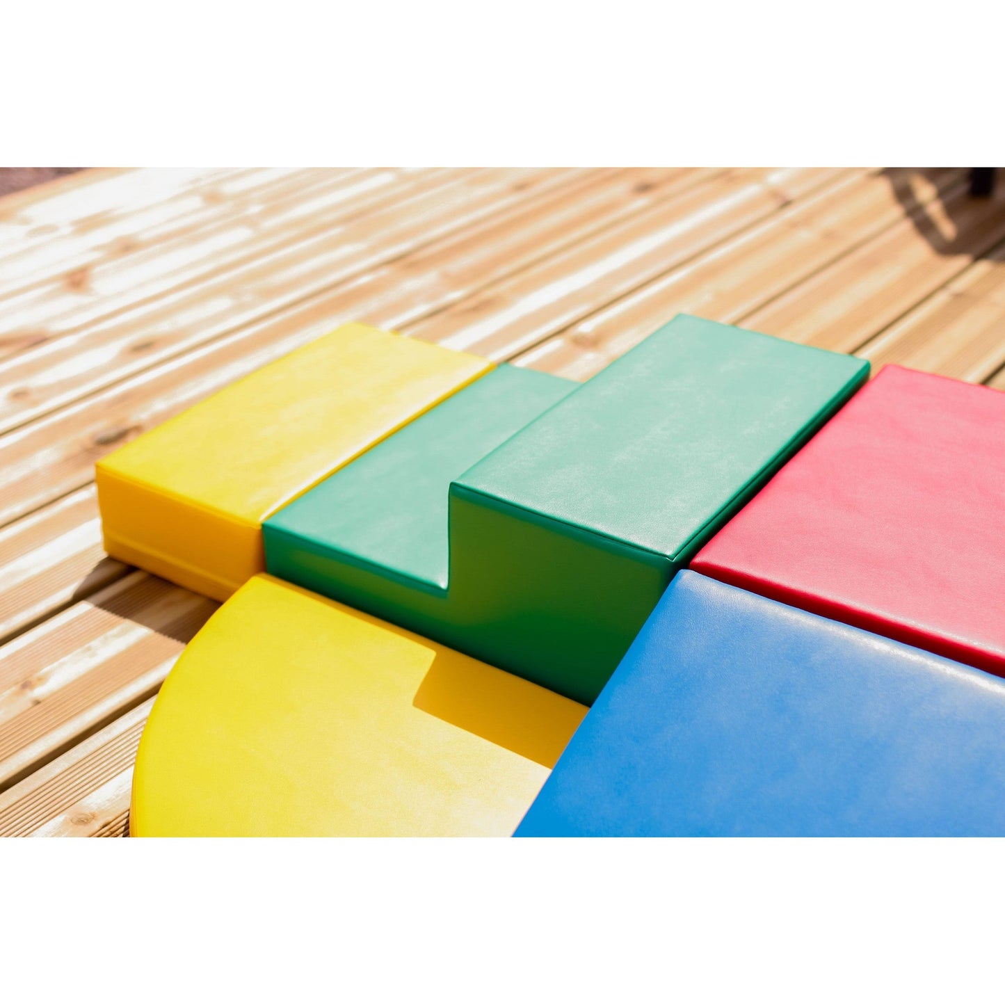 Soft Play 5 Foam Block Set - Multi Color Corner Climber