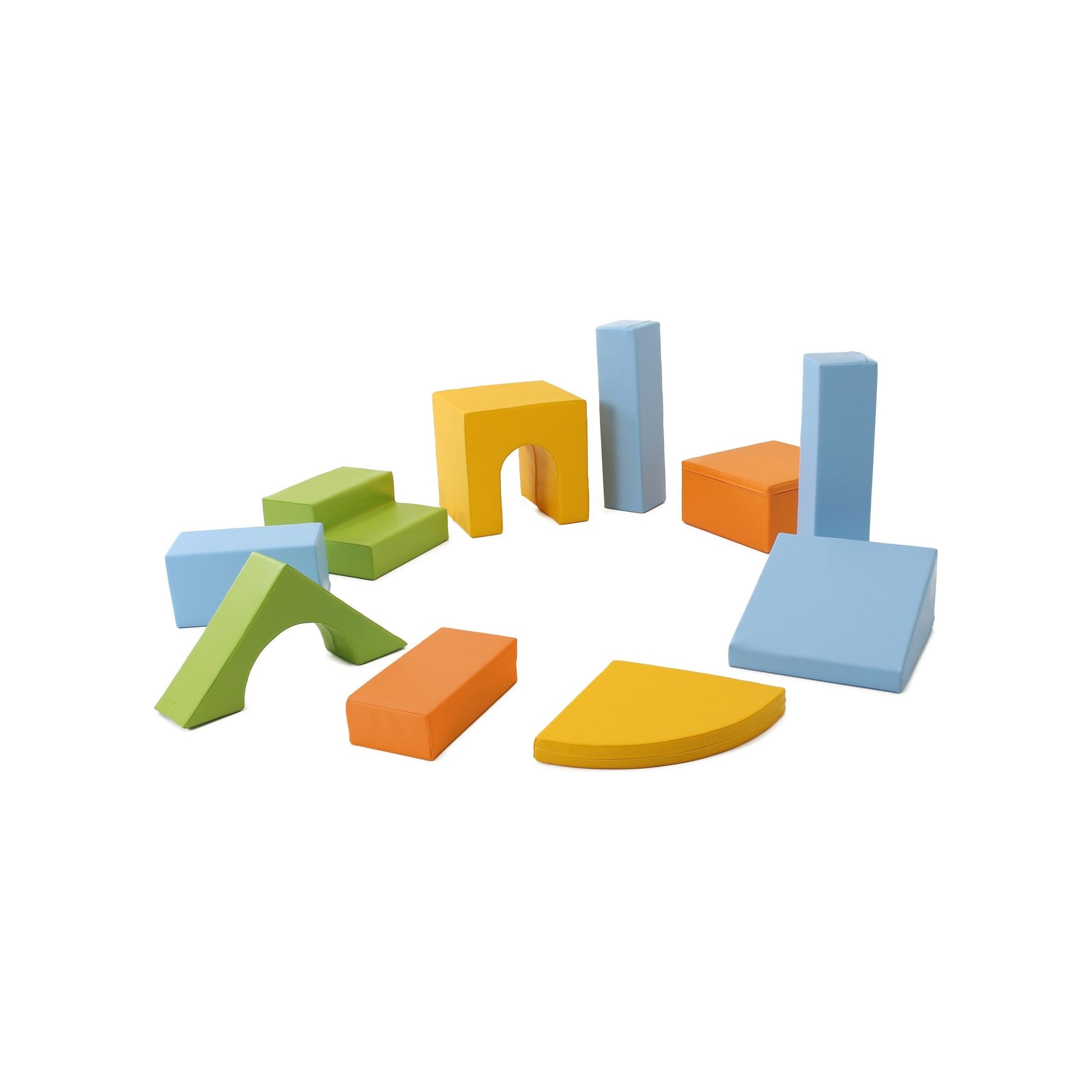 Soft Play 10 Foam Block Set - Light Multicolor Creativity