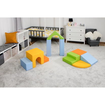 Soft Play 10 Foam Block Set - Light Multicolor Creativity