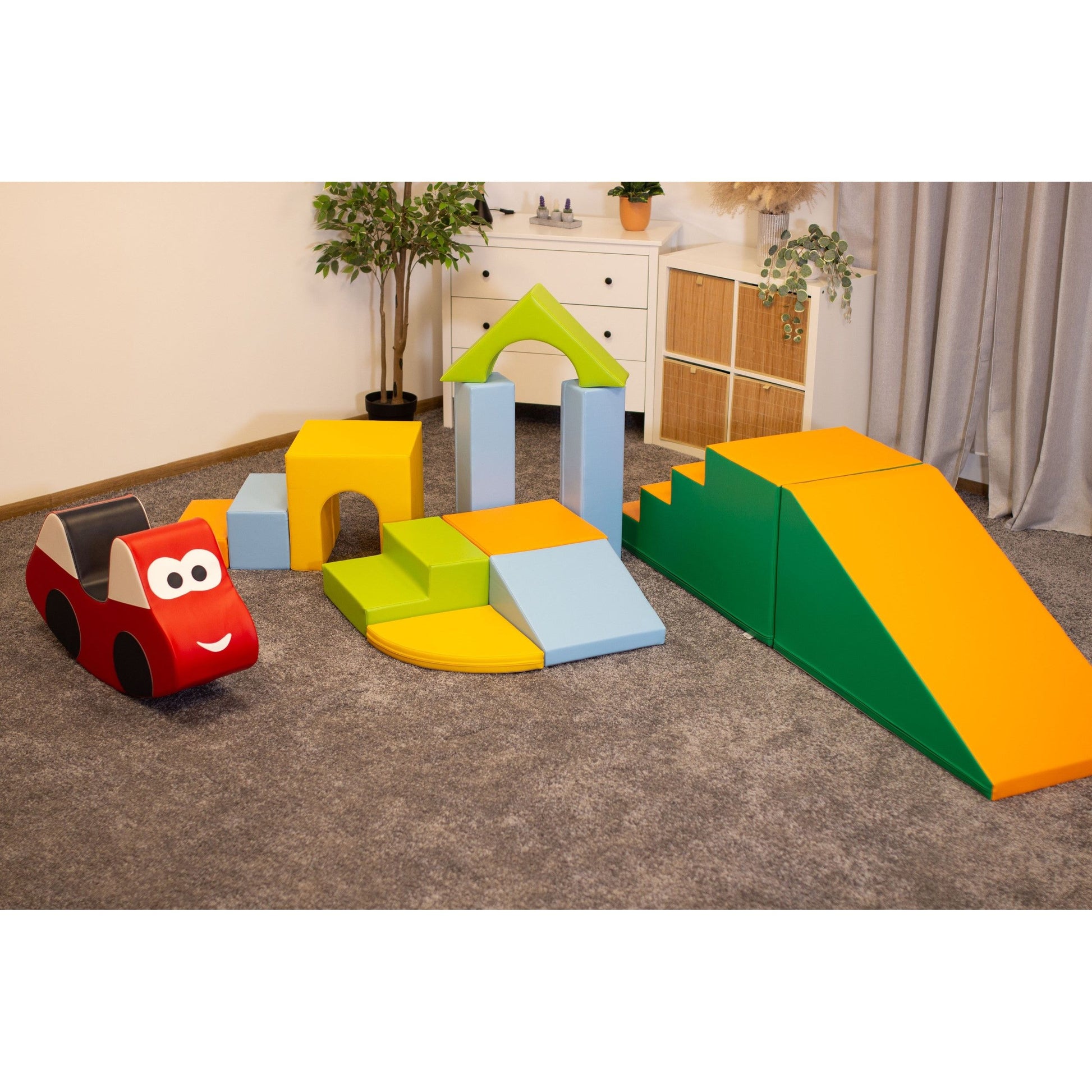 Soft Play 10 Foam Block Set - Light Multicolor Creativity