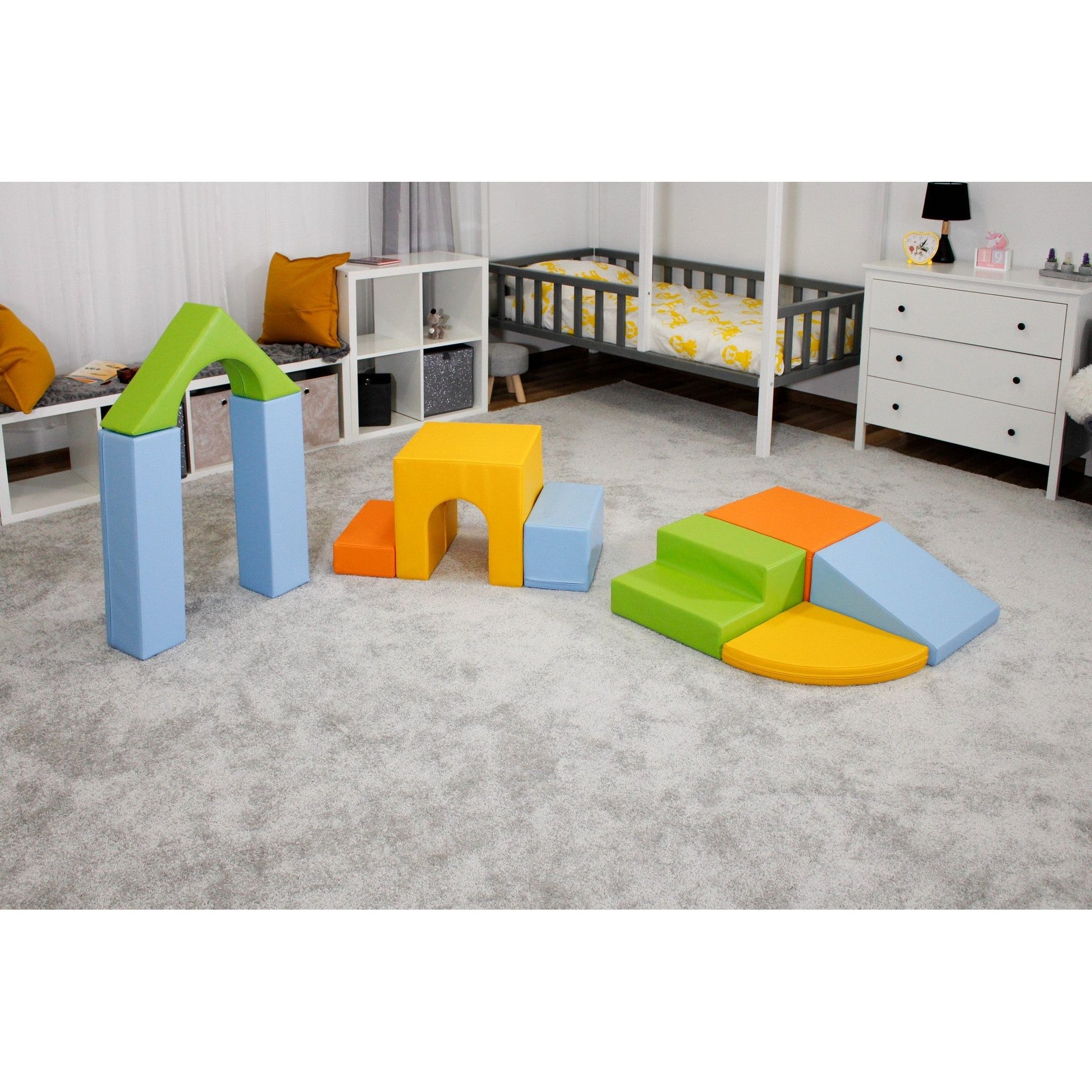 Soft Play 10 Foam Block Set - Light Multicolor Creativity