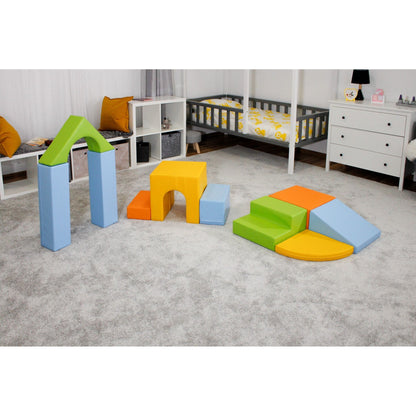 Soft Play 10 Foam Block Set - Light Multicolor Creativity