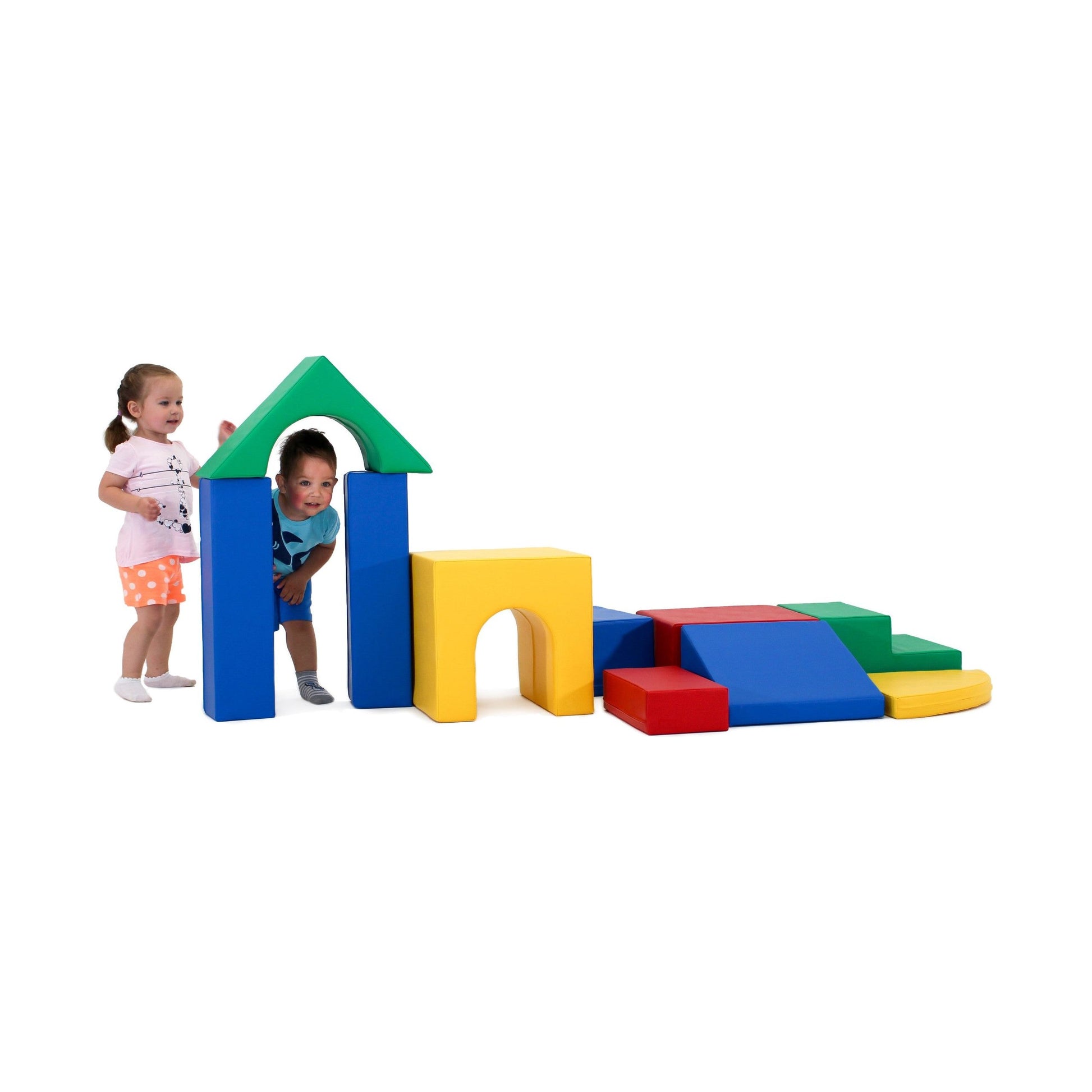 Soft Play 10 Foam Block Set - Multicolor Creativity