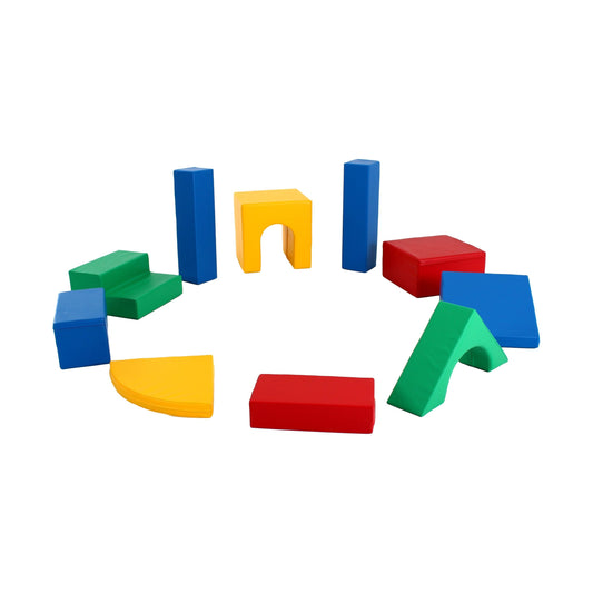 Soft Play 10 Foam Block Set - Multicolor Creativity