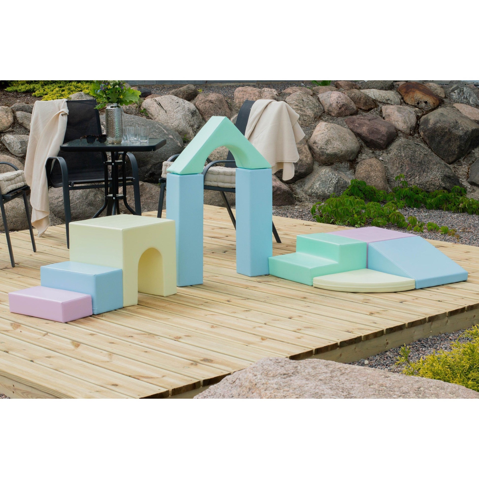 Soft Play 10 Foam Block Set - Light Pastel Creativity