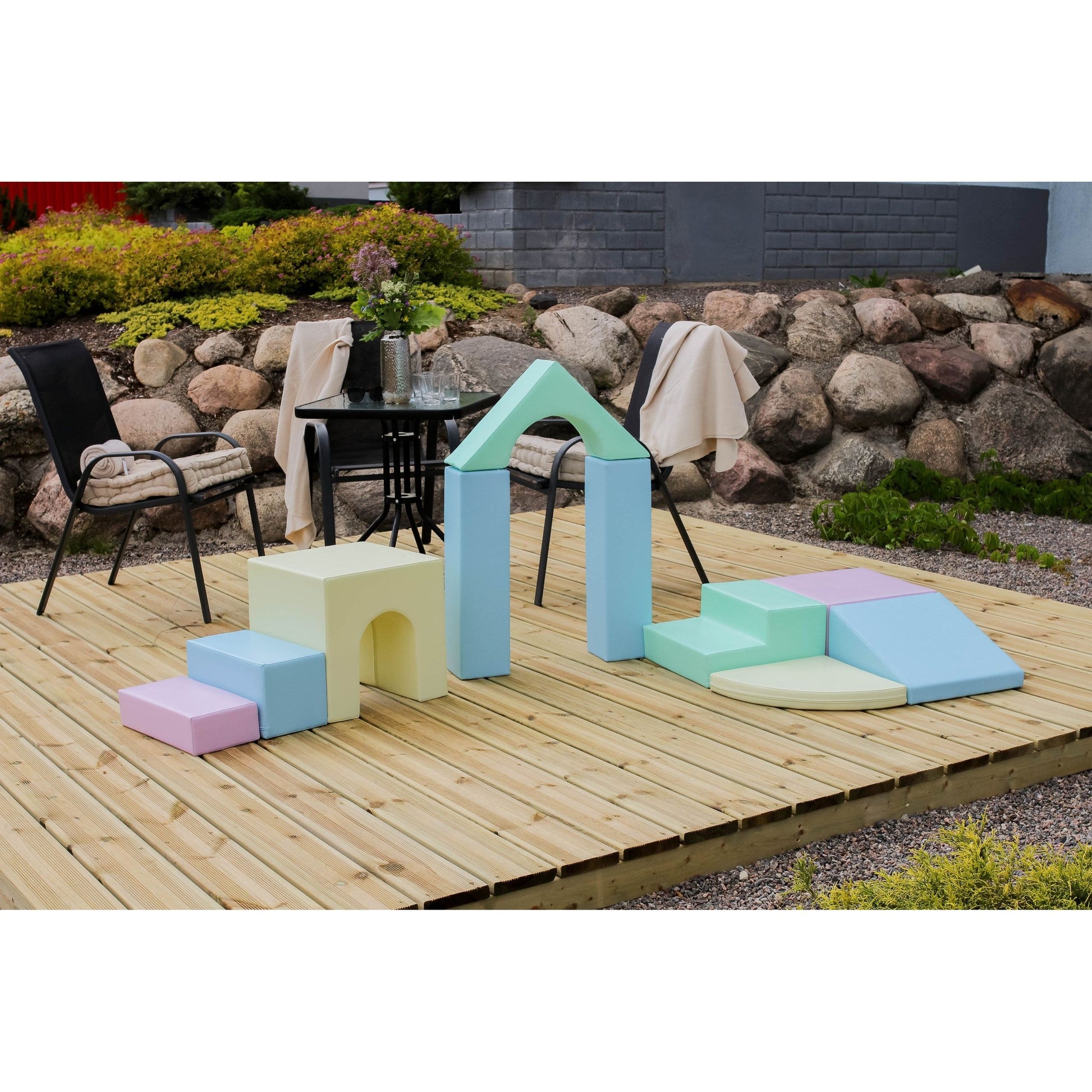 Soft Play 10 Foam Block Set - Light Pastel Creativity