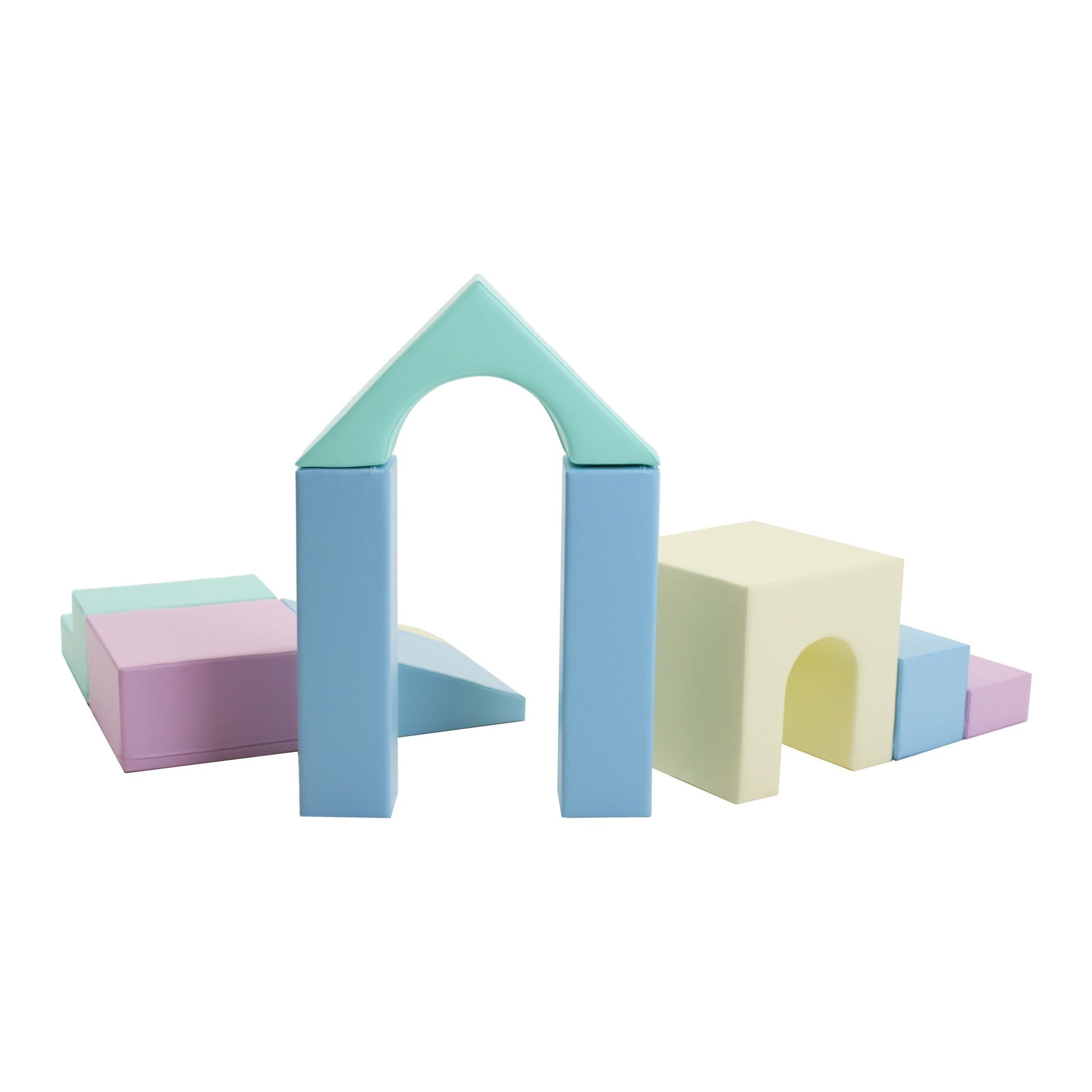 Soft Play 10 Foam Block Set - Light Pastel Creativity