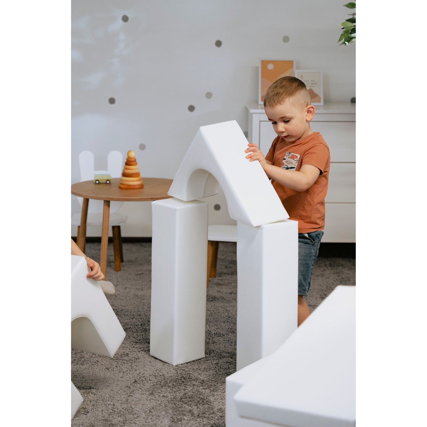 Soft Play 10 Foam Block Set - White Creativity