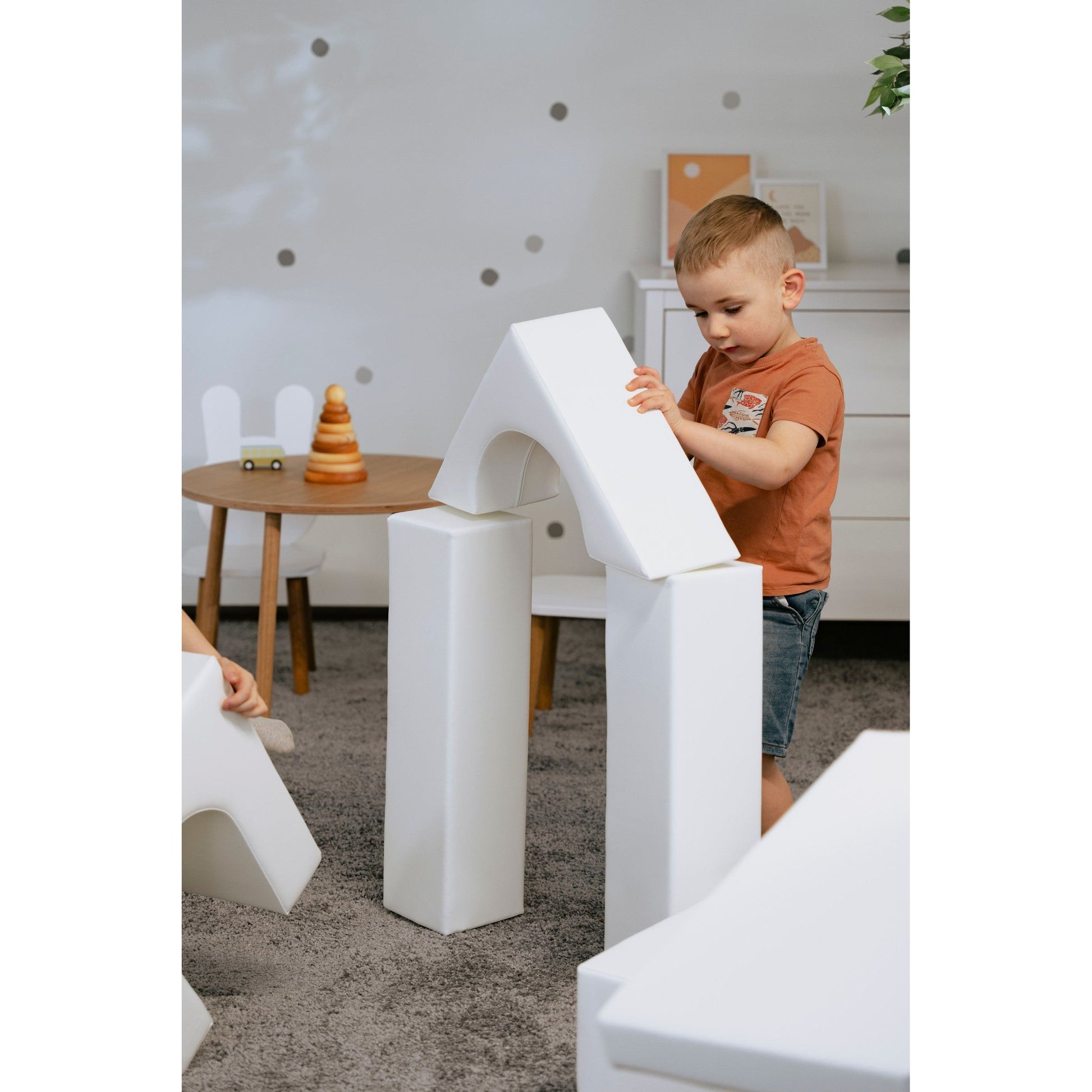 Soft Play 10 Foam Block Set - White Creativity