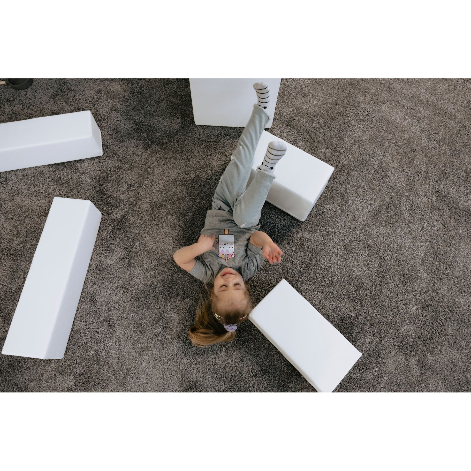 Soft Play 10 Foam Block Set - White Creativity