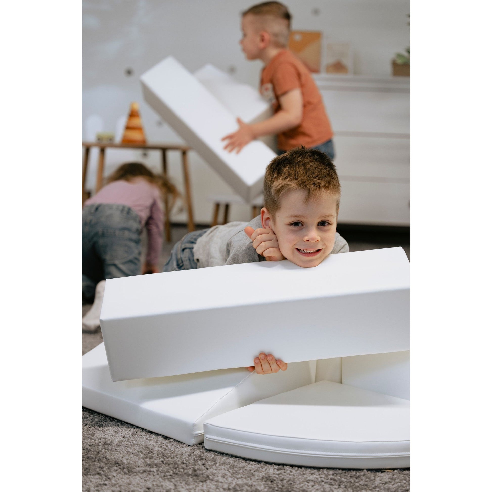 Soft Play 10 Foam Block Set - White Creativity