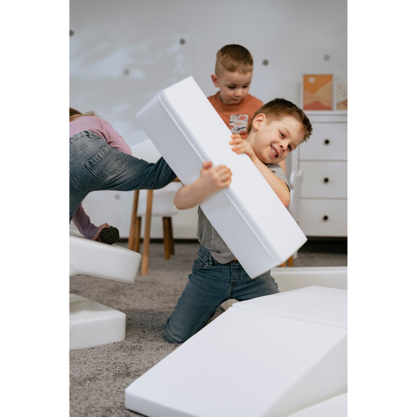 Soft Play 10 Foam Block Set - White Creativity