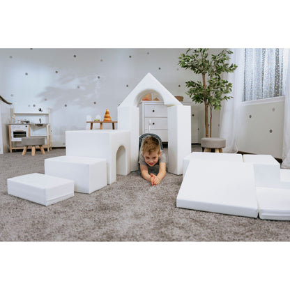 Soft Play 10 Foam Block Set - White Creativity
