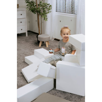Soft Play 10 Foam Block Set - White Creativity