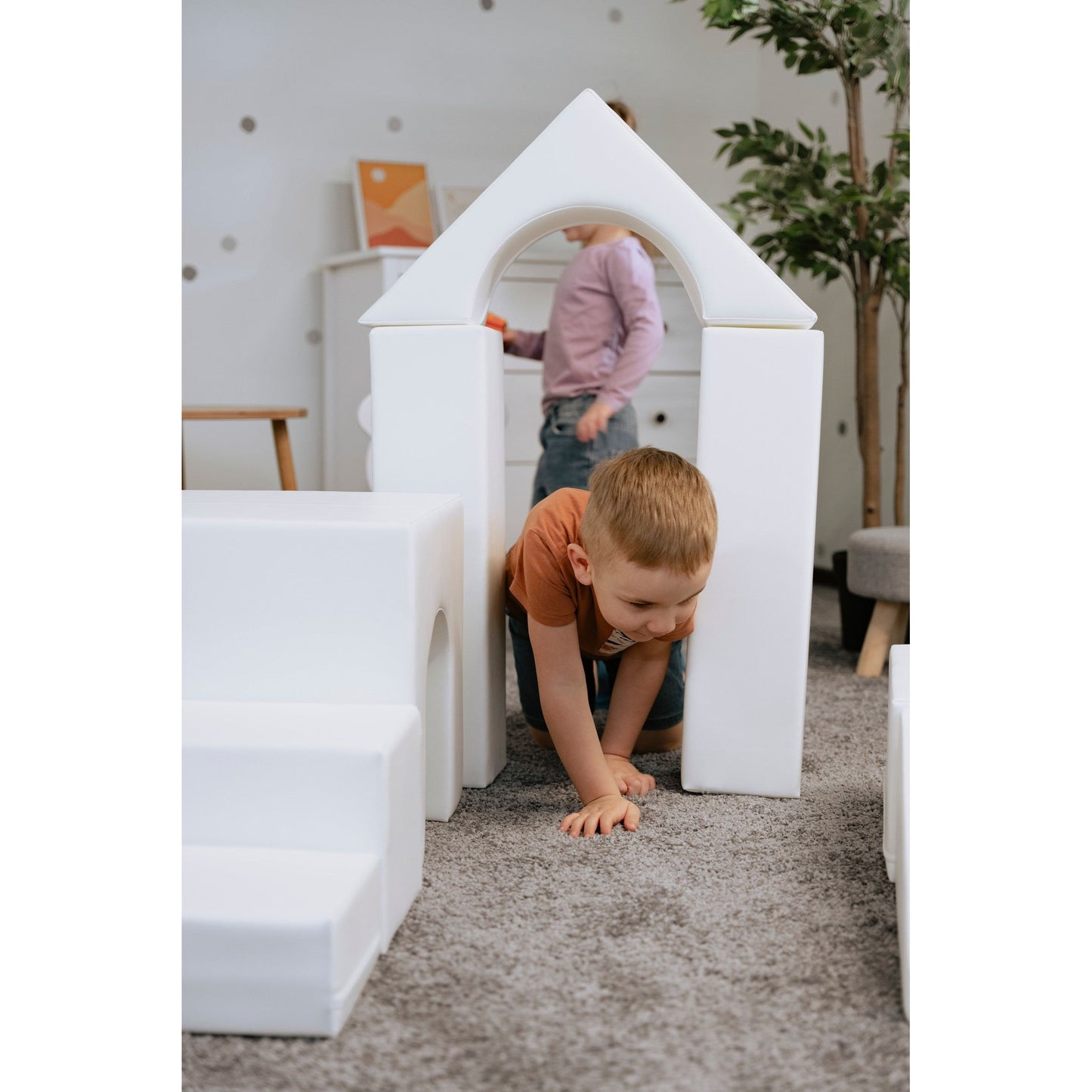 Soft Play 10 Foam Block Set - White Creativity