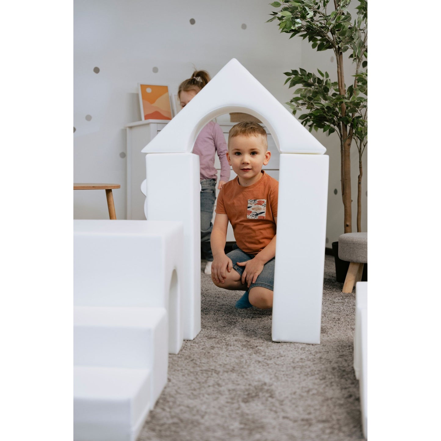 Soft Play 10 Foam Block Set - White Creativity