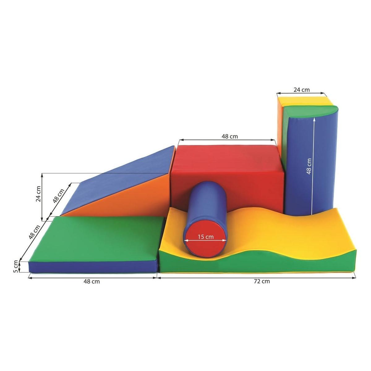 Soft Play 7 Foam Block Set - Multicolor Discoverer