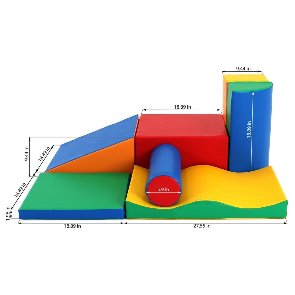 Soft Play 7 Foam Block Set - Multicolor Discoverer