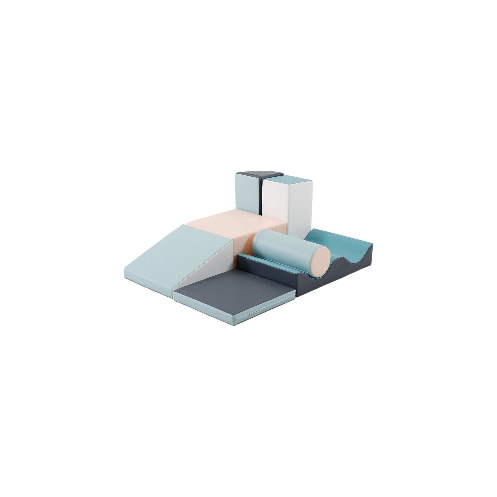 Soft Play 7 Foam Block Set - Light Pastel Discoverer