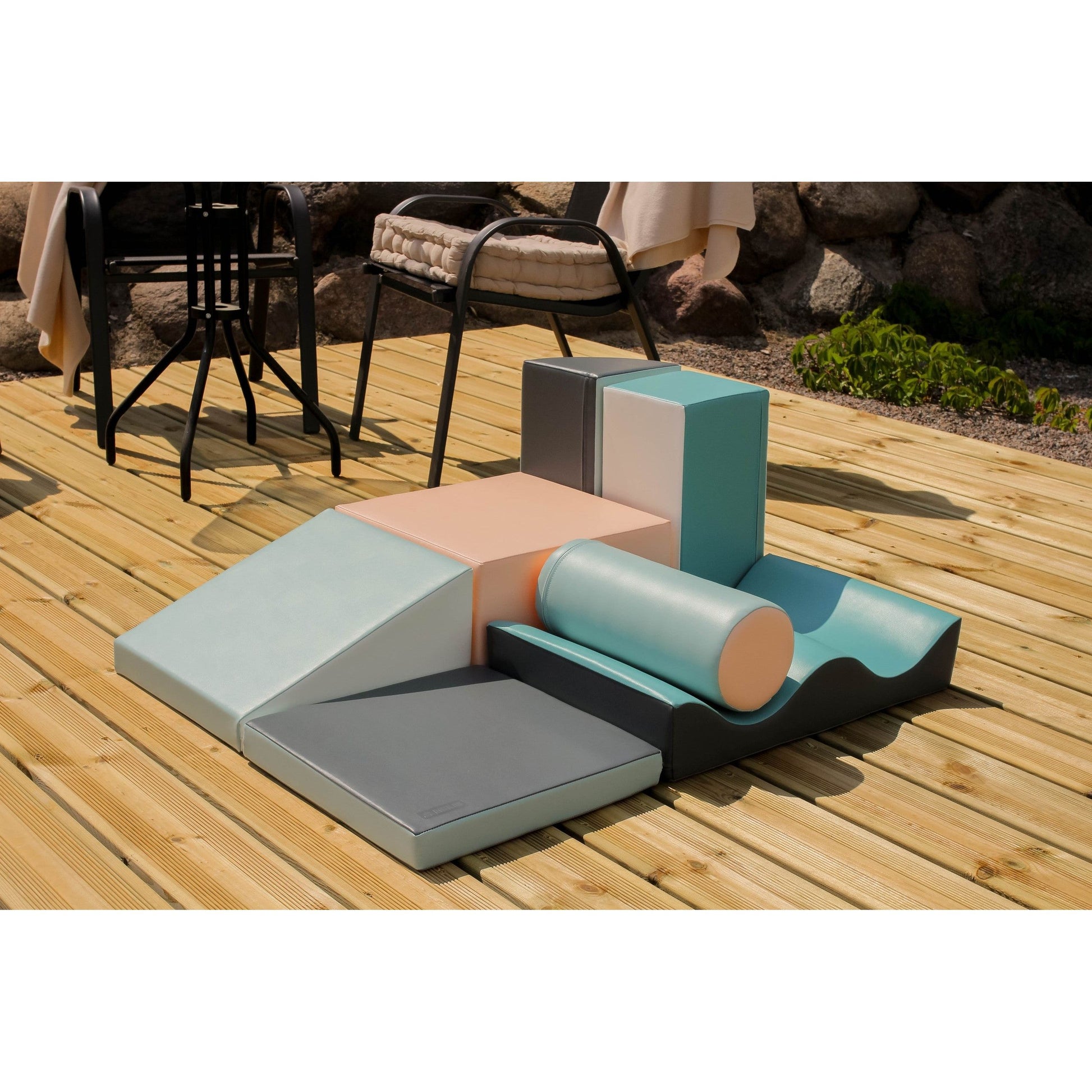 Soft Play 7 Foam Block Set - Light Pastel Discoverer