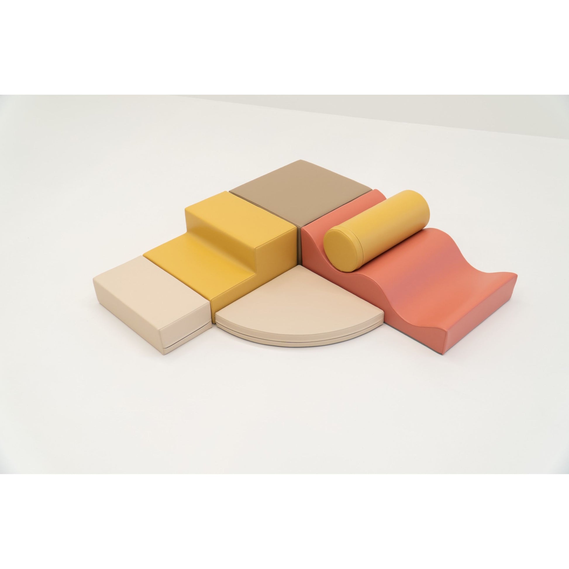 Soft Play 6 Foam Block Set - Pastel Pink Explorer