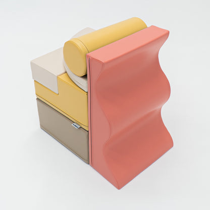 Soft Play 6 Foam Block Set - Pastel Pink Explorer