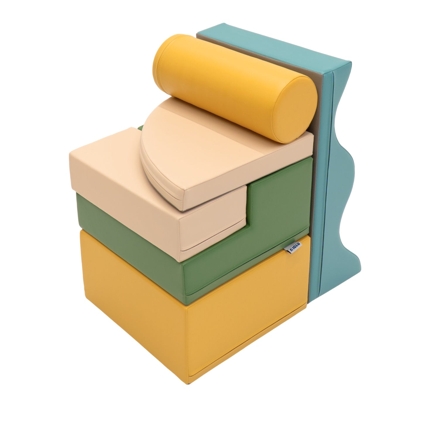 Soft Play 6 Foam Block Set - Pastel Turquoise Explorer