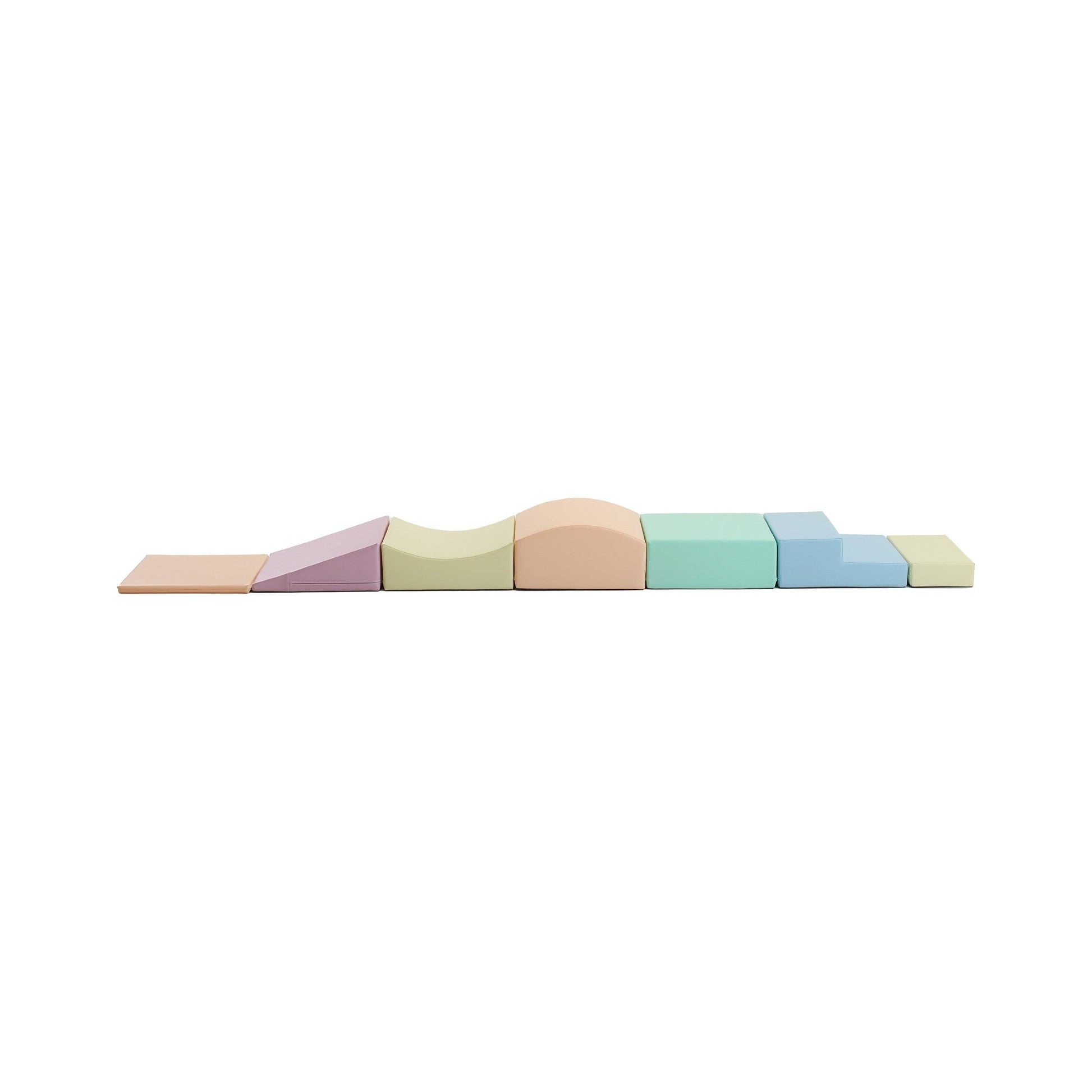 Soft Play 7 Foam Block Set - Light Pastel Little Crawler