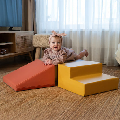 Soft Play 3 Foam Block Set - Pastel Pink Mini Climbie