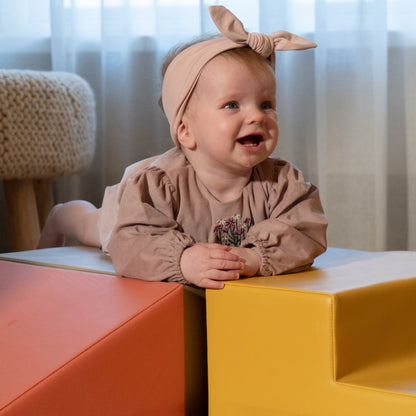 Soft Play 3 Foam Block Set - Pastel Pink Mini Climbie
